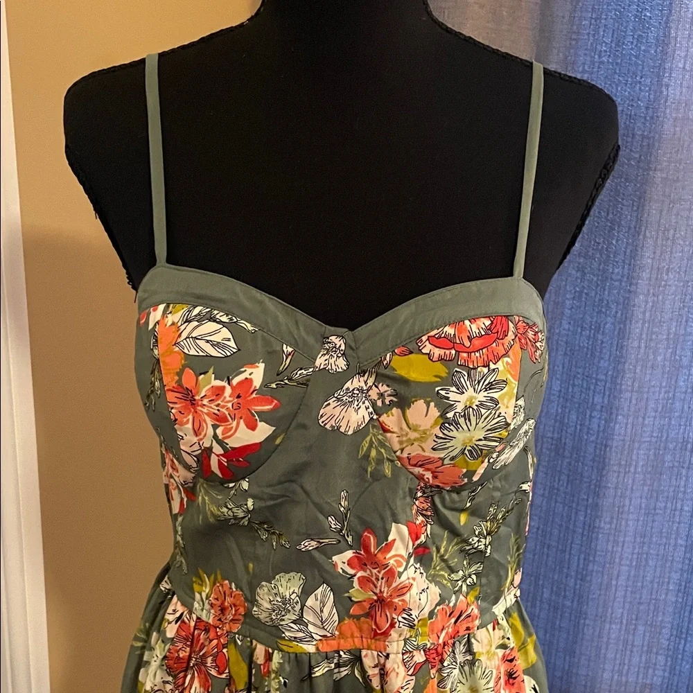 Band of the Free Floral Maxi Dress with Spaghetti Straps Size Large - Picture 2 of 7